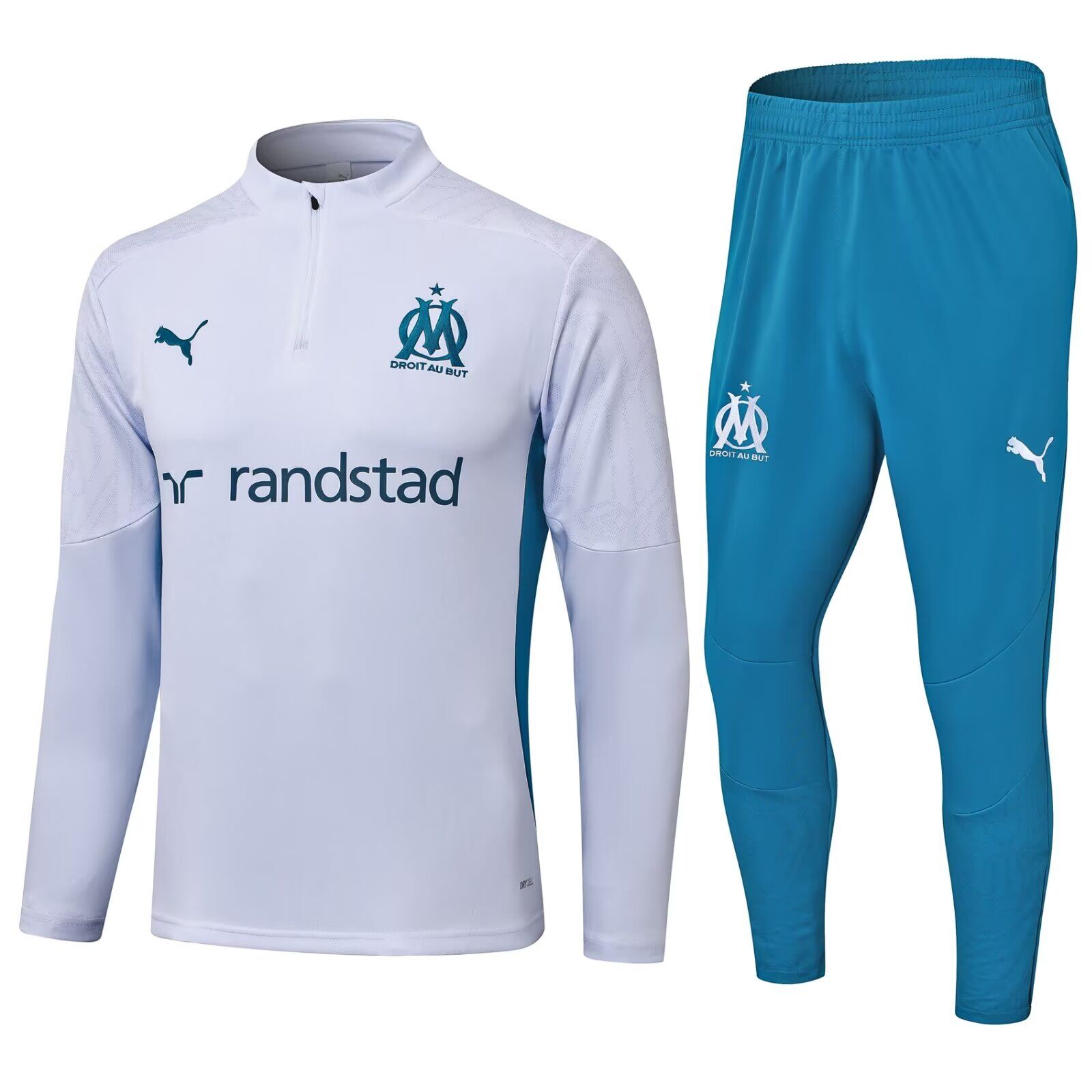 AAA Quality Marseille 24/25 Tracksuit - Light Grey Blue